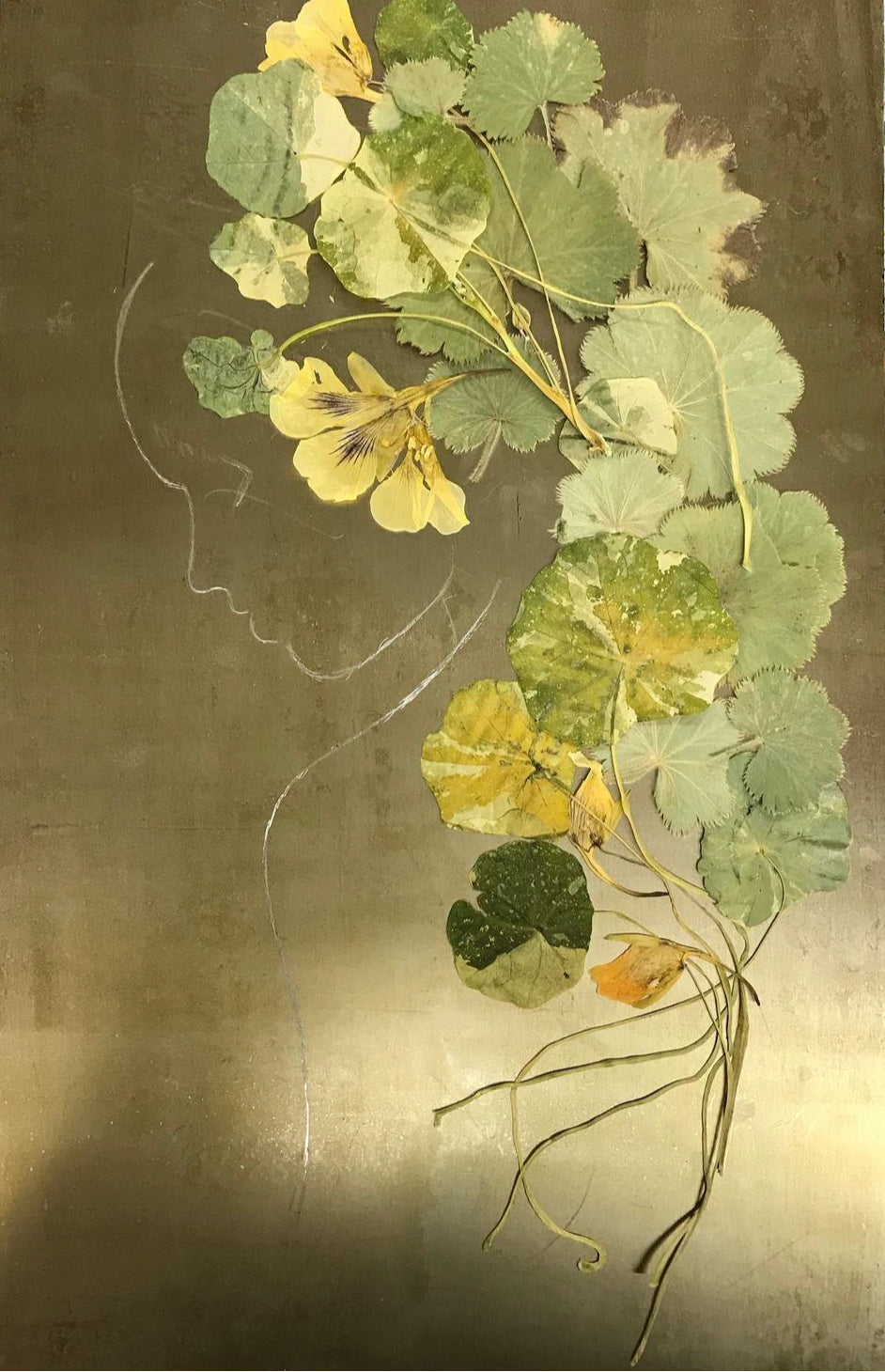 DIE HEILERIN - FRAUENMANTEL Originaldruckgrafik Radierung Vernis mou 30x40 cm