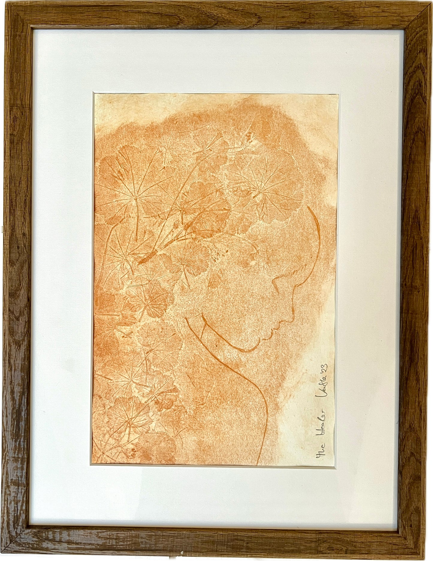 DIE HEILERIN - FRAUENMANTEL Originaldruckgrafik Radierung Vernis mou 30x40 cm